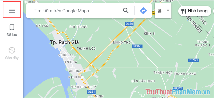 Chọn biểu tượng Tùy chọn để xem thêm các tính năng của Google Maps