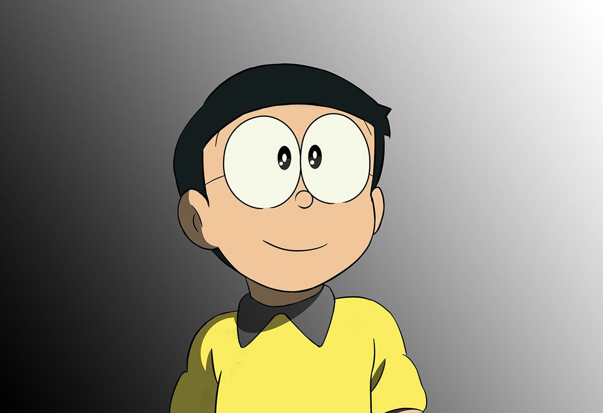 Hình hình họa Nobita phiên bạn dạng anime dễ dàng thương