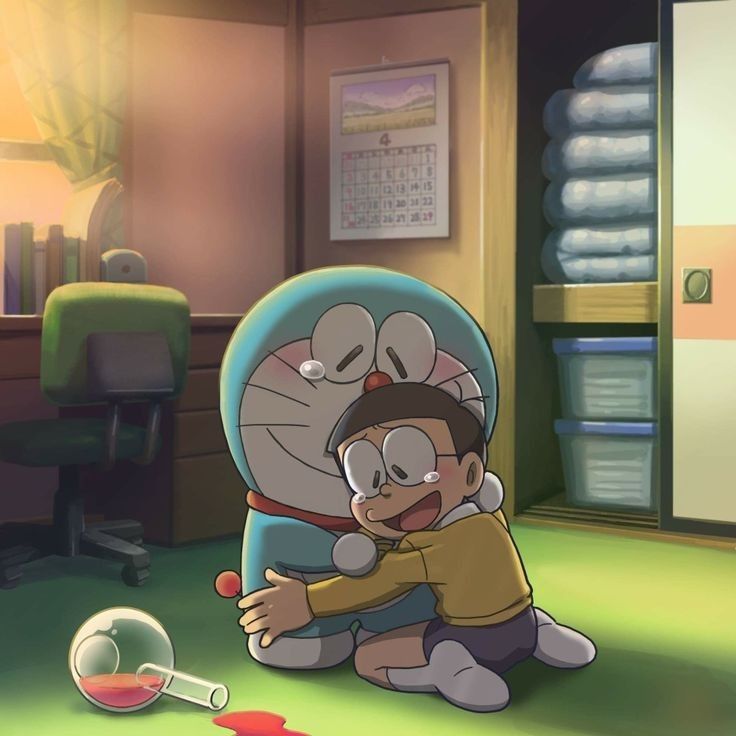 Hình Nobita phiên bạn dạng anime buồn