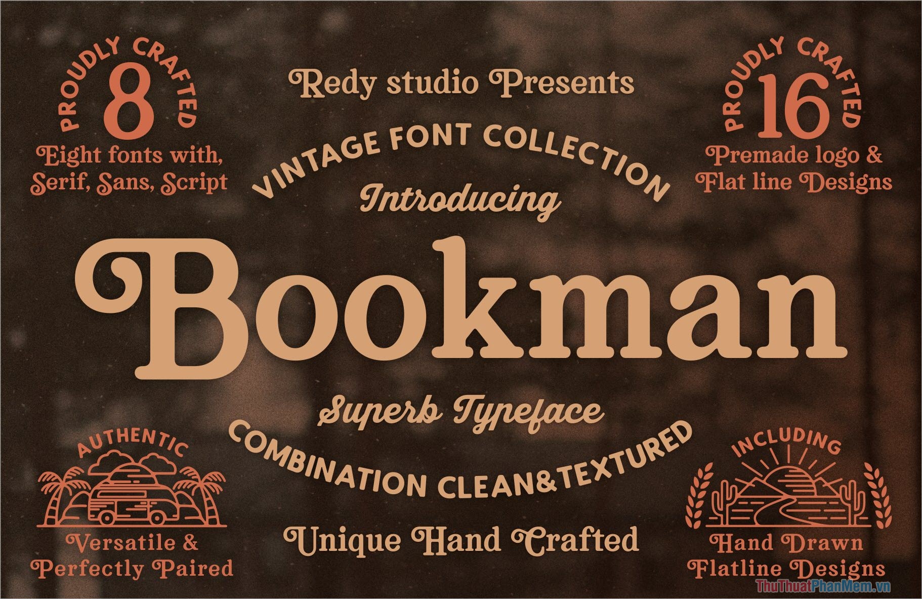 Bookman – Font chữ cách điệu đẹp cho tiêu đề thiết kế Web