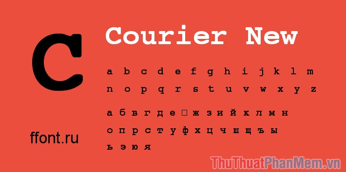 Courier New – Font chữ “bỏ túi” của người thiết kế Web