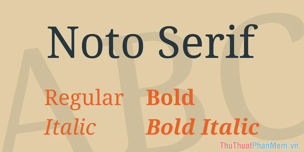 Noto Serif – Font chữ tiêu đề cho Website doanh nghiệp