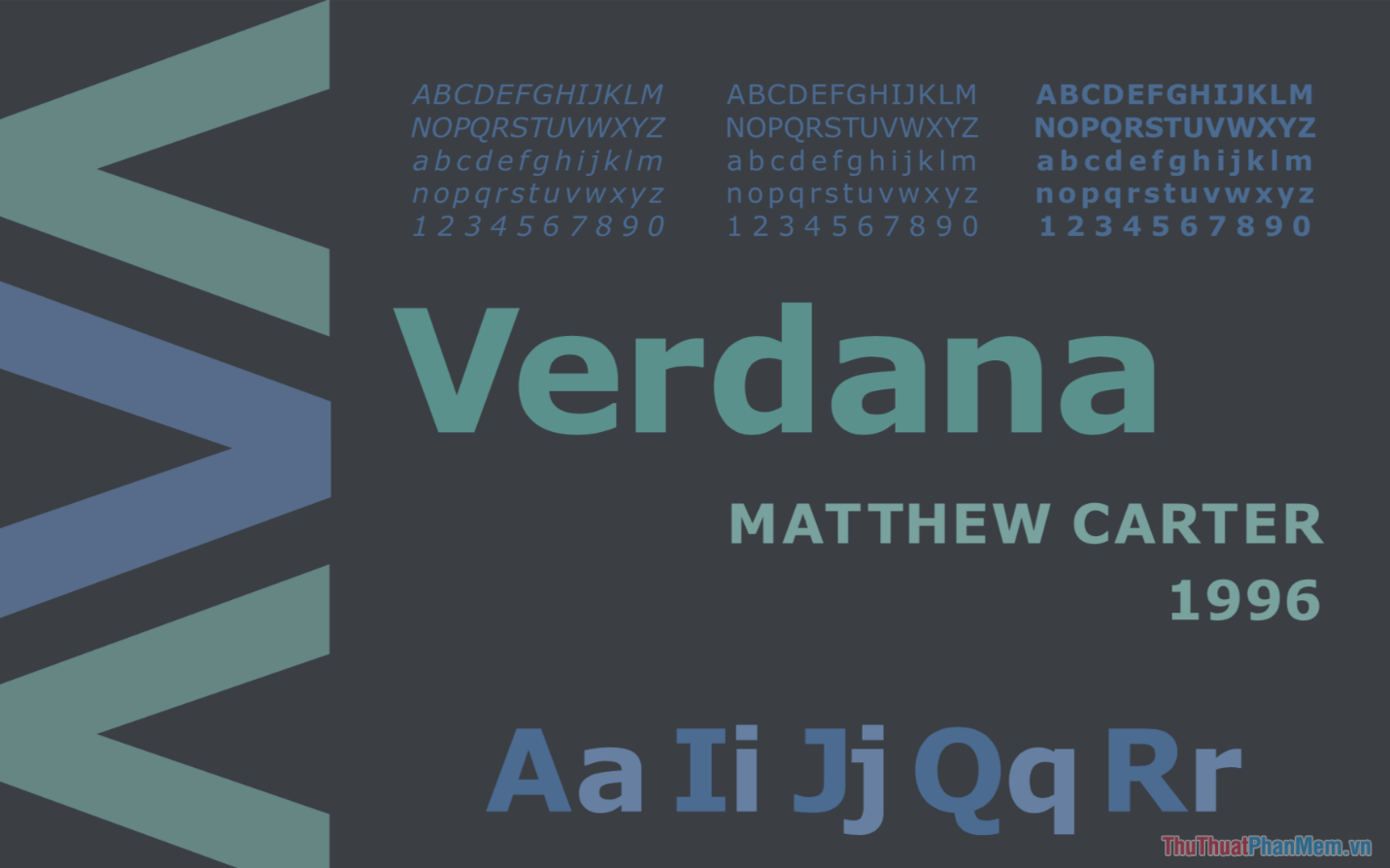 Verdana – Font chữ tiêu đề đơn giản mà đẹp