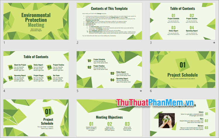 Mẫu PowerPoint bảo vệ môi trường - Trồng cây xanh