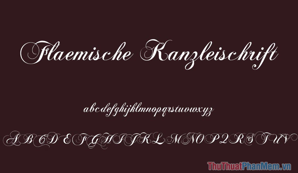 Flaemische Kanzleischrift – Font chữ Tattoo mềm mại