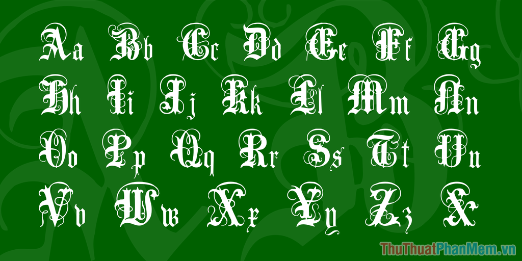 Font Anglo Text – Font chữ xăm độc lạ
