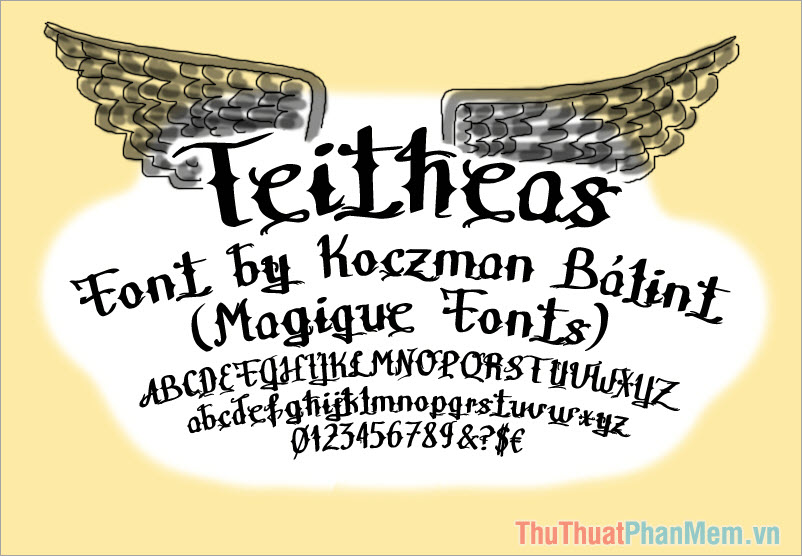 Font Teitheas – Phông chữ xăm đẹp nhất