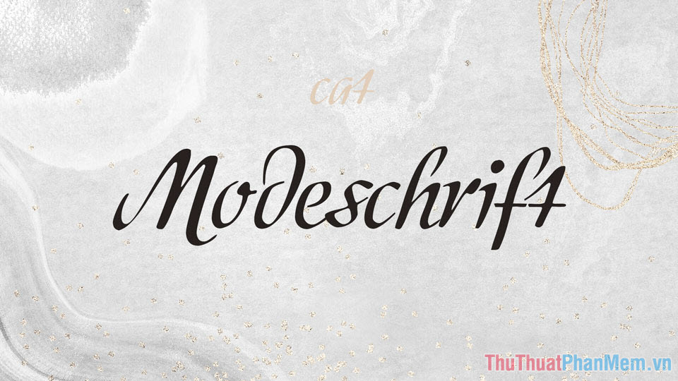 Modeschrift – Font chữ Tattoo đơn giản