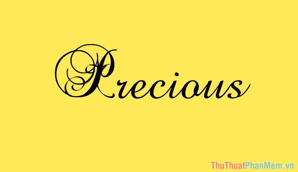 Precious – Font chữ xăm đơn giản