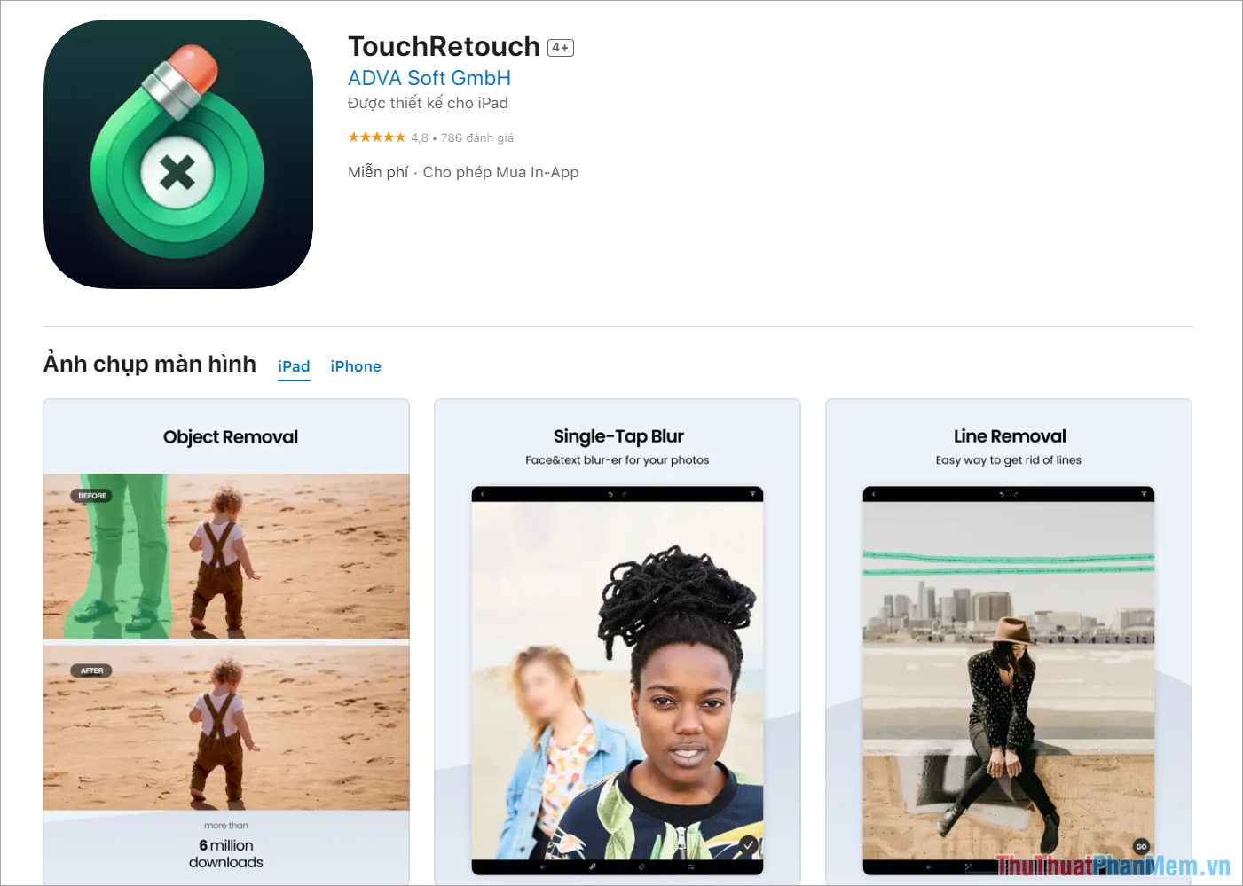 TouchRetouch – App xóa, sửa chữ trên hình ảnh nhanh chóng
