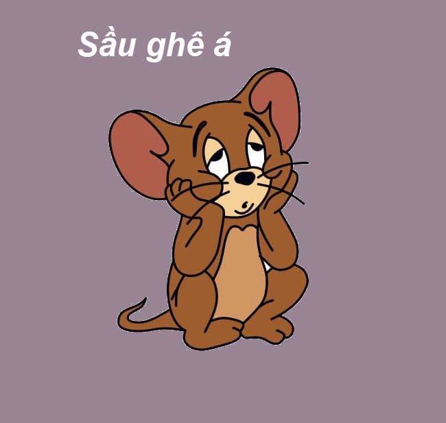 Hình meme Tom and Jerry hài hước buồn