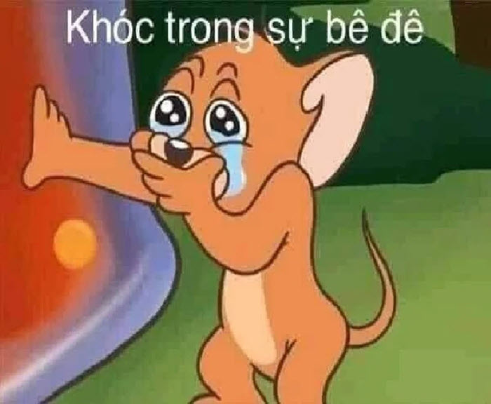 Meme Tom and Jerry khóc hài hước