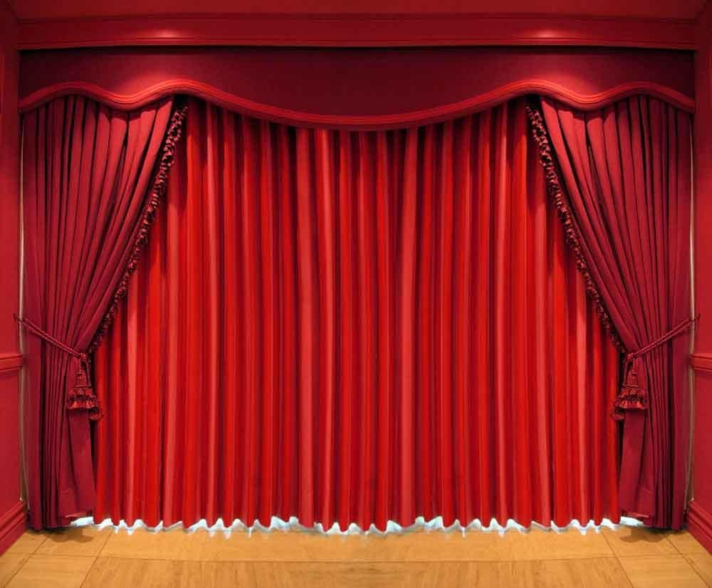 Background sân khấu rèm đỏ