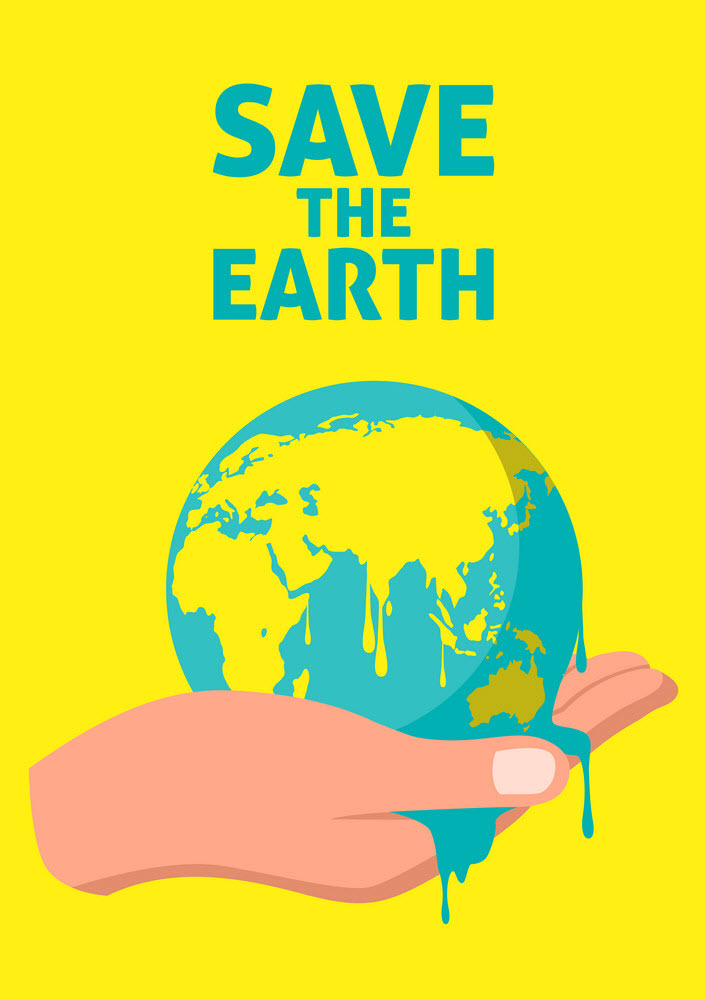 Poster bảo vệ môi trường xanh cho trái đất