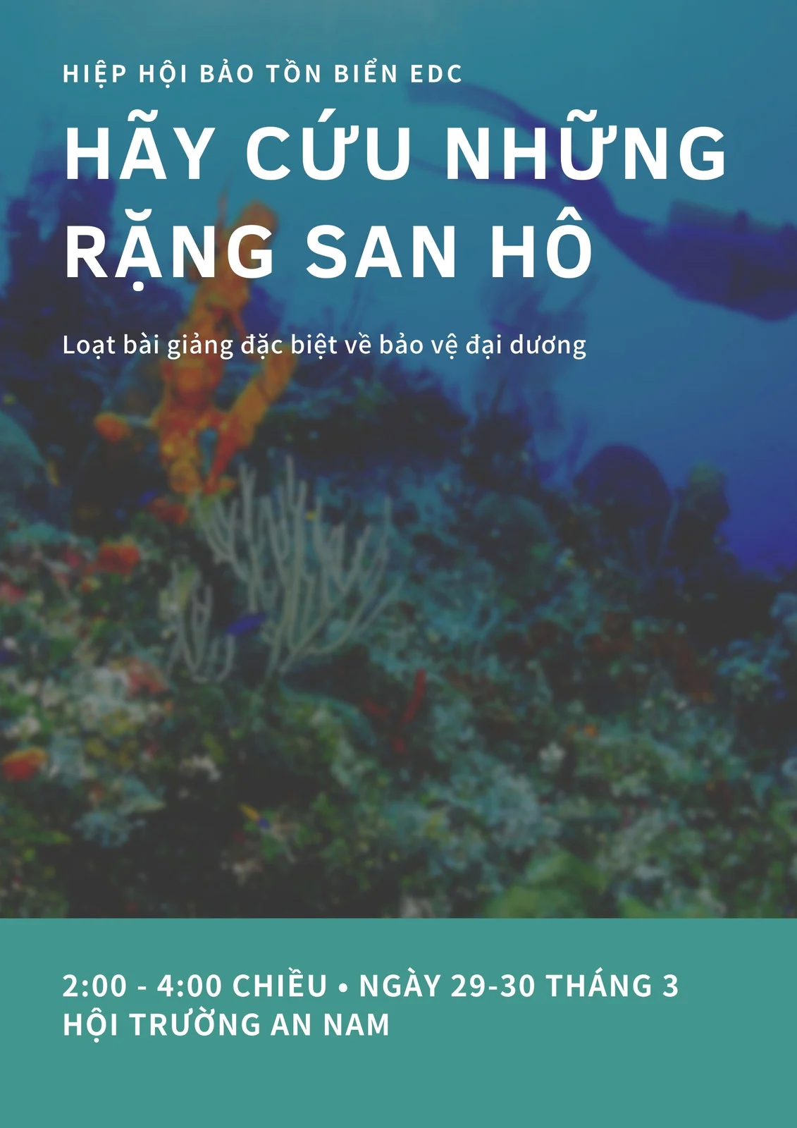 Poster bảo vệ sinh vật biển