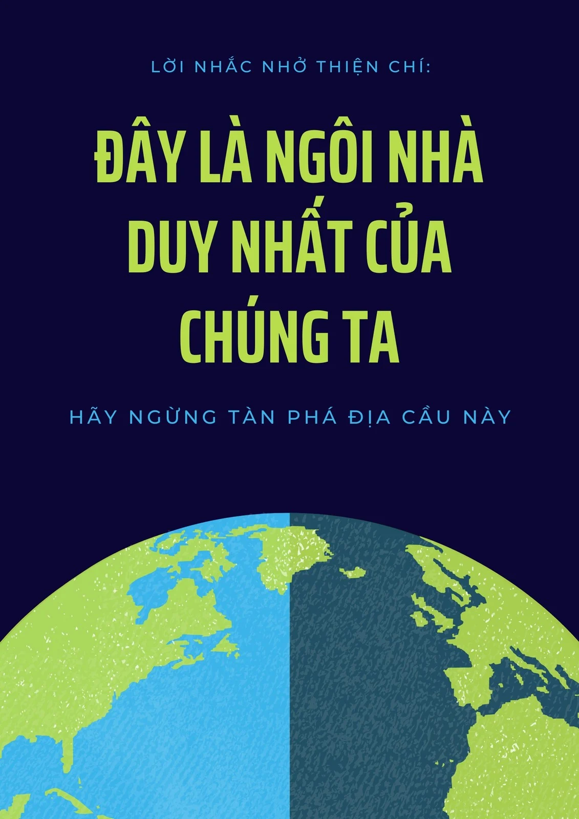 Poster chung tay gìn giữ trái đất
