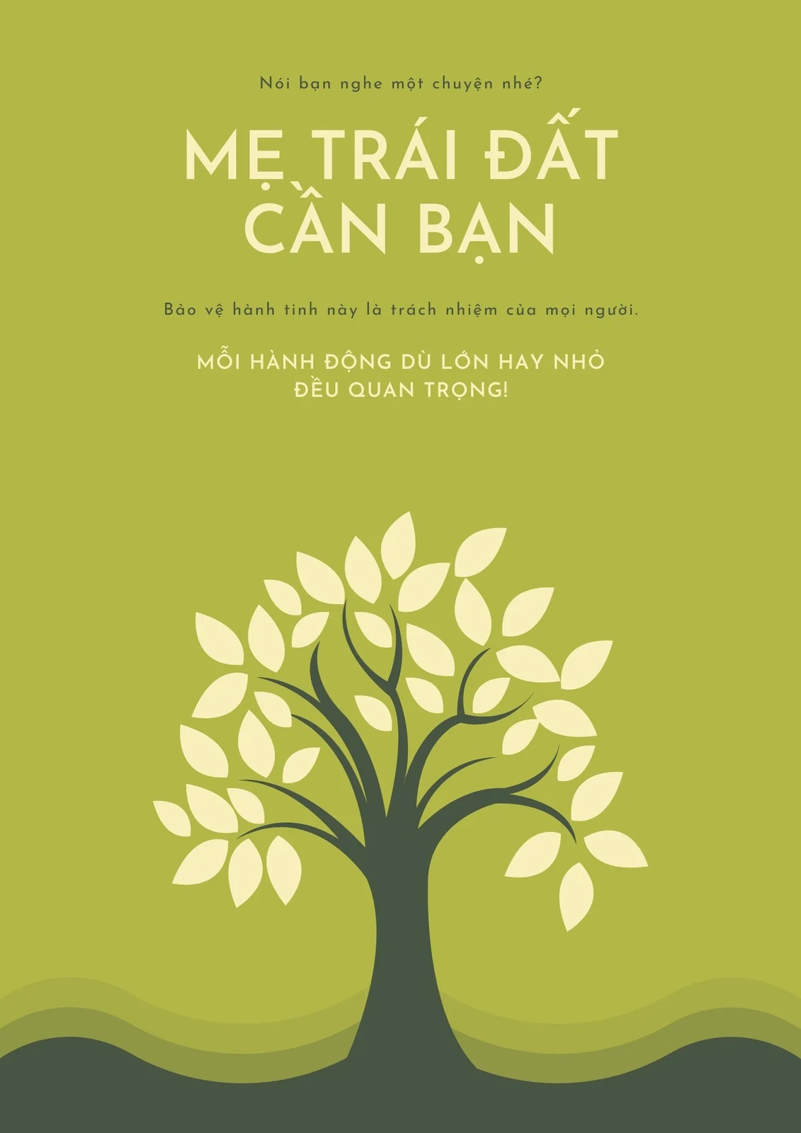 Poster trồng cây xanh bảo vệ môi trường