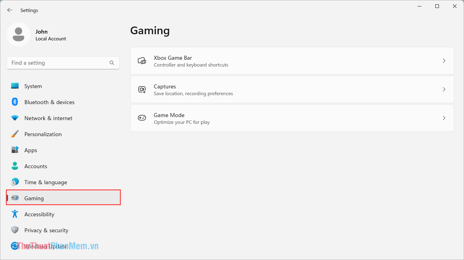 Mở Xbox Game Bar – Game Mode