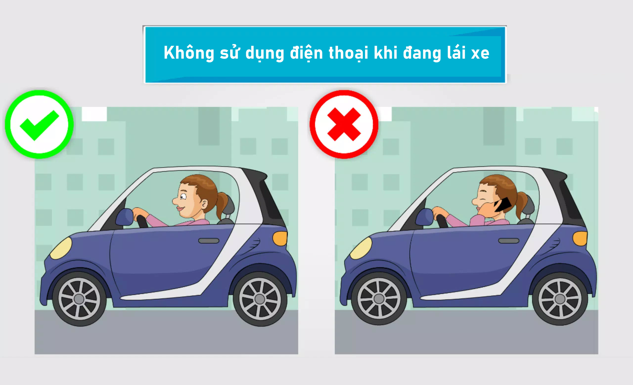 Poster an toàn giao thông khi lái ô tô