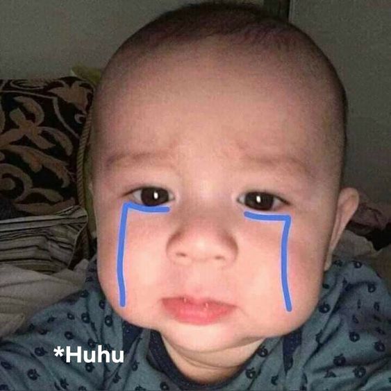 Hình meme em bé khóc cute nhất