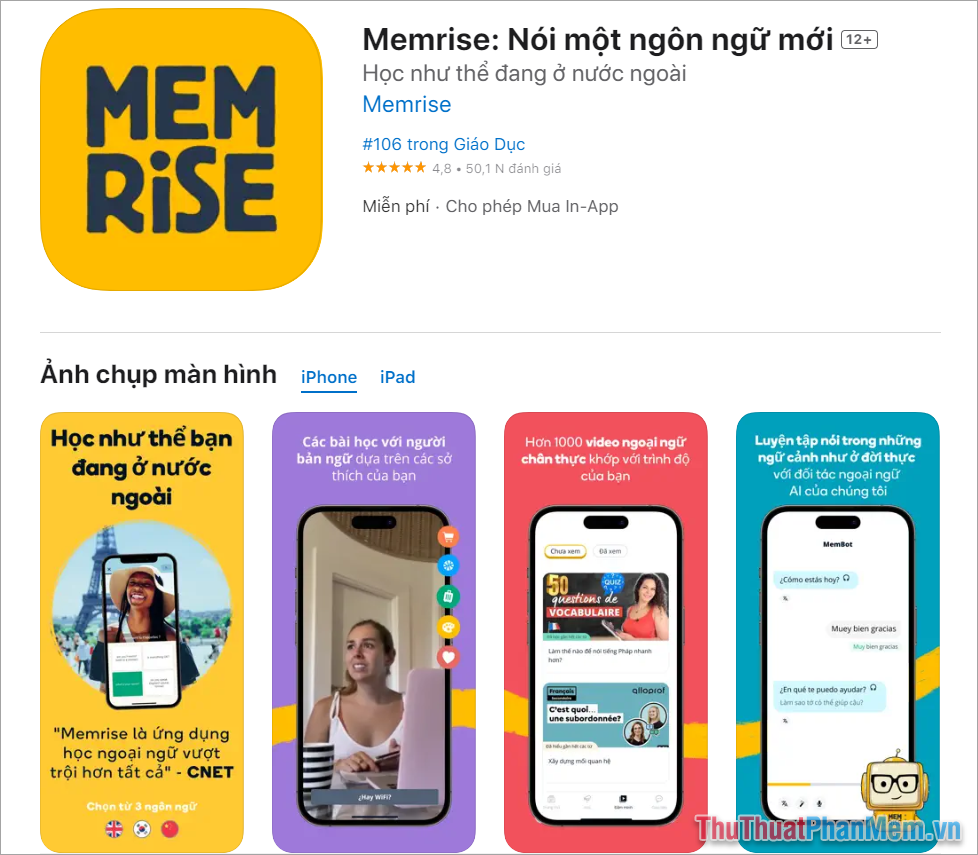 Memrise – Tự học tiếng Anh đơn giản