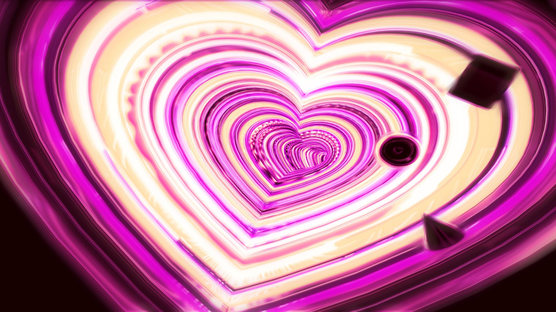 Hình nền trái tim thôi miên kì ảo 3D Full HD cho máy tính