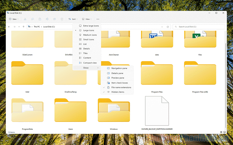 Cách hiện file ẩn trên Windows 11