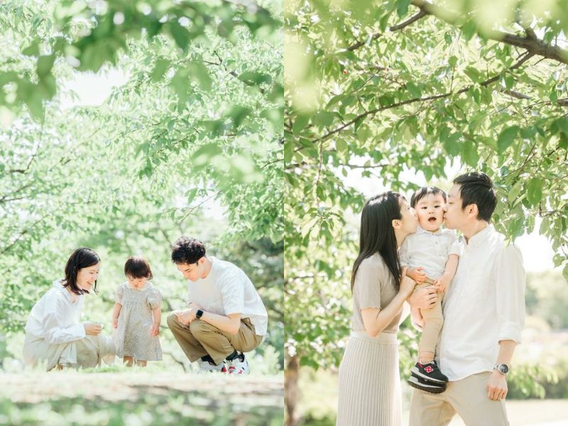 Chụp ảnh gia đình dã ngoại kiểu Hàn Quốc