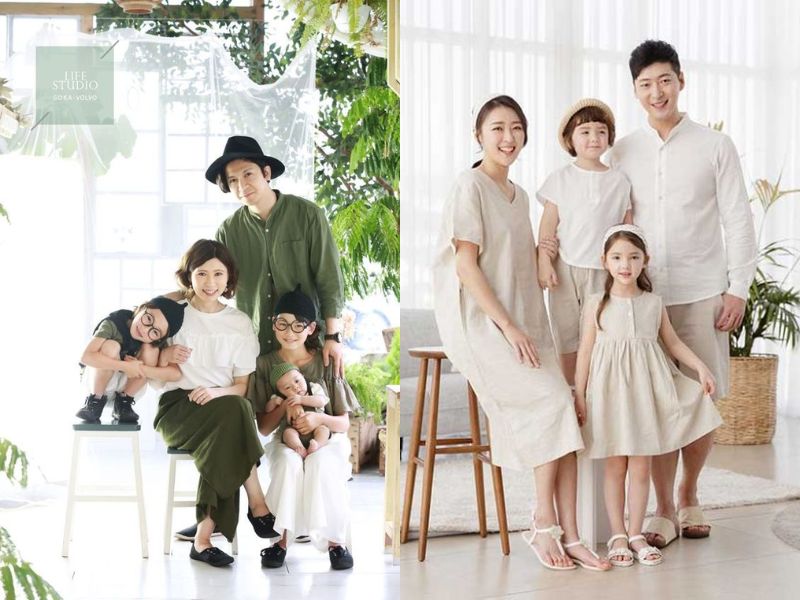 Kiểu chụp ảnh gia đình Hàn Quốc