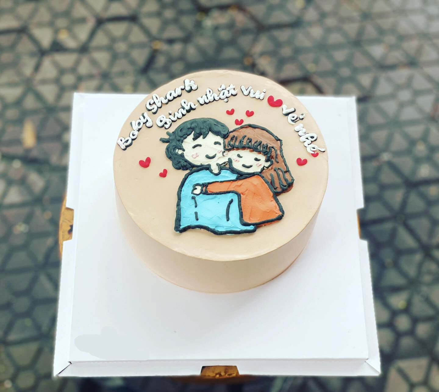 Mẫu bánh kỷ niệm ngày yêu kiểu Hàn