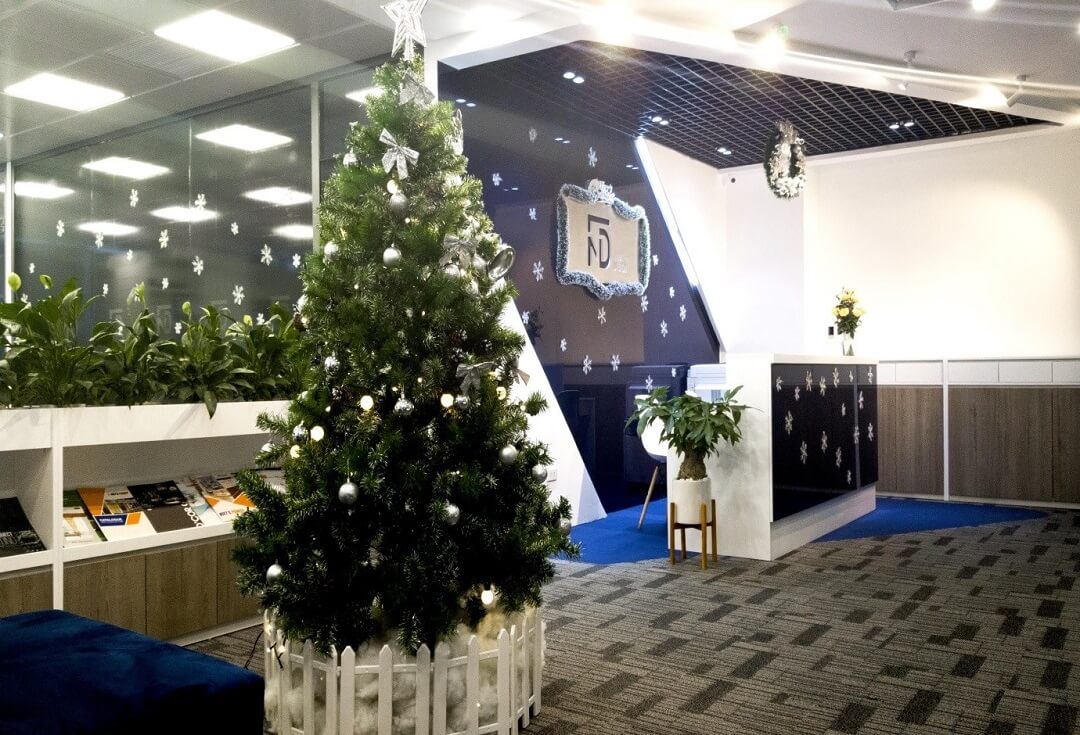 Ý tưởng trang trí Noel cho văn phòng cực đẹp