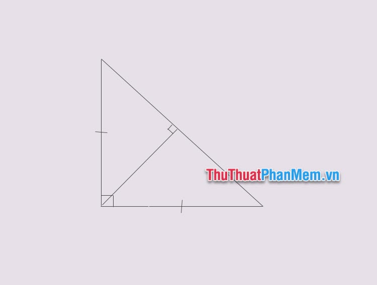 Đường cao trong tam giác vuông cân là gì