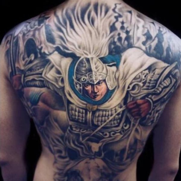 Mẫu tattoo Triệu Vân chất nhất
