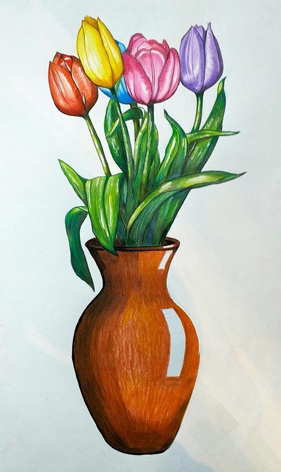 Ảnh nền hoa Tulip vẽ tay mang lại Smartphone đẹp nhất nhất
