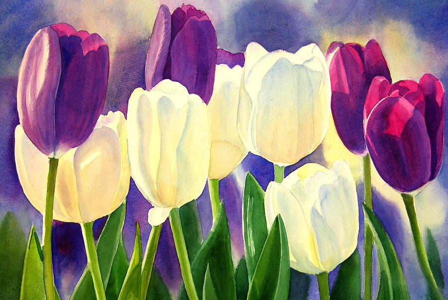 Ảnh nền hoa Tulip vẽ tay đẹp nhất và tuyệt hảo nhất