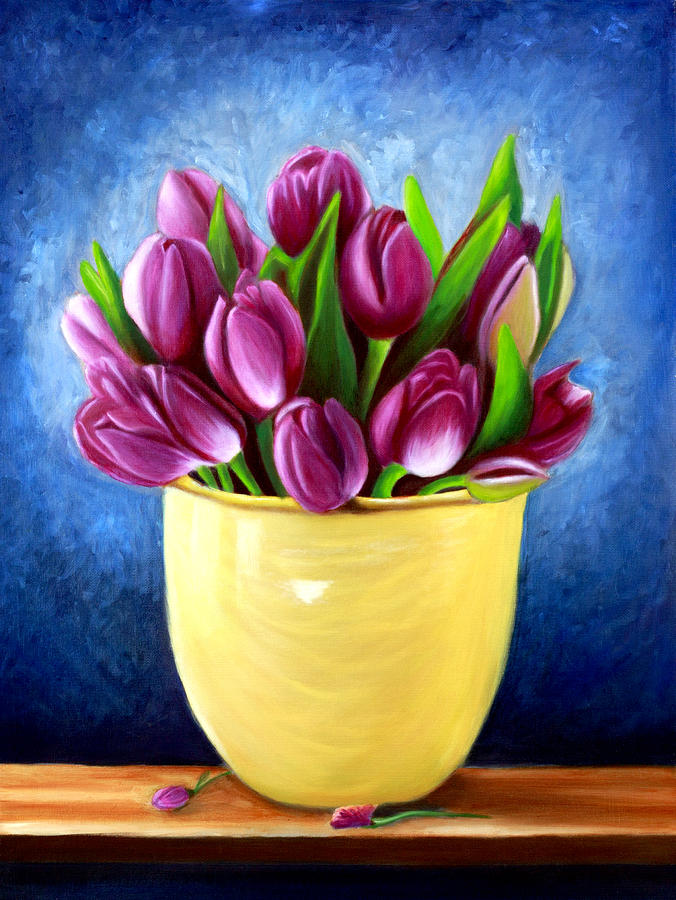 Wallpaper hoa Tulip vẽ tay đẹp nhất