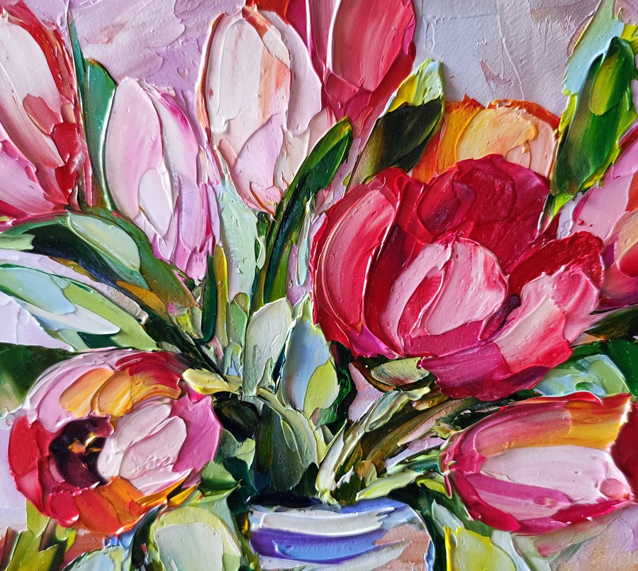 Wallpaper hoa Tulip vẽ tay