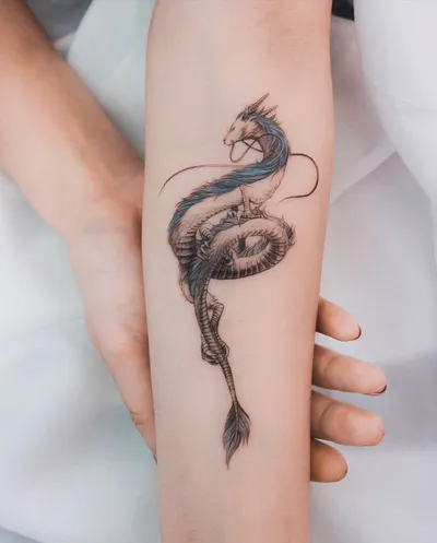 Hình tattoo con rồng dễ thương