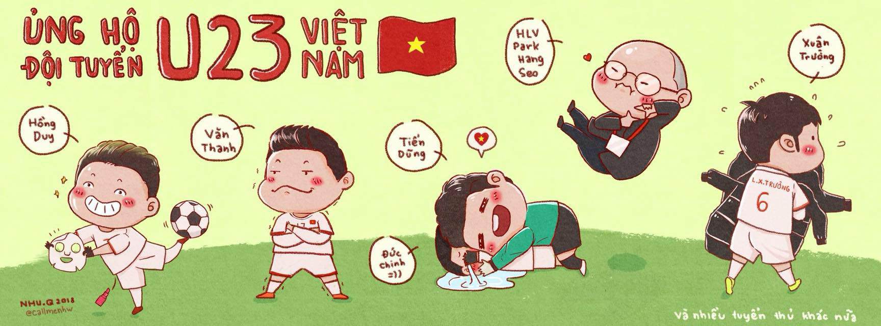 Hình đội tuyển Việt Nam đáng yêu chibi