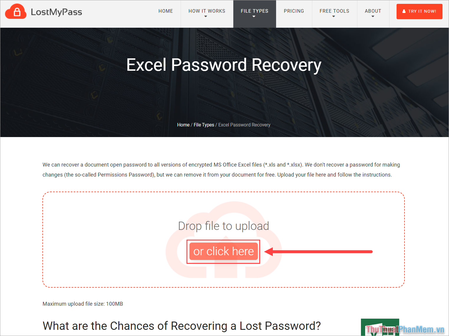 Cách mở khóa file Excel khi không có mật khẩu bằng công cụ Lost My Pass