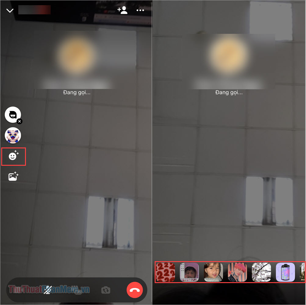 Nếu sử dụng gương mặt ảo để Call Video bạn sẽ áp dụng được các bộ lọc màu mới