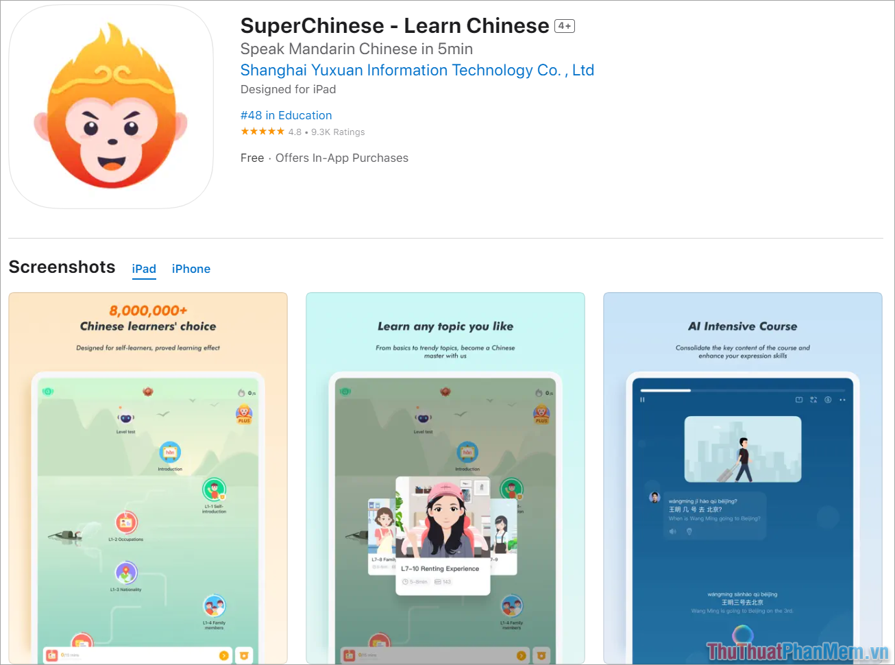 Ứng dụng học tiếng Trung trên điện thoại Super Chinese