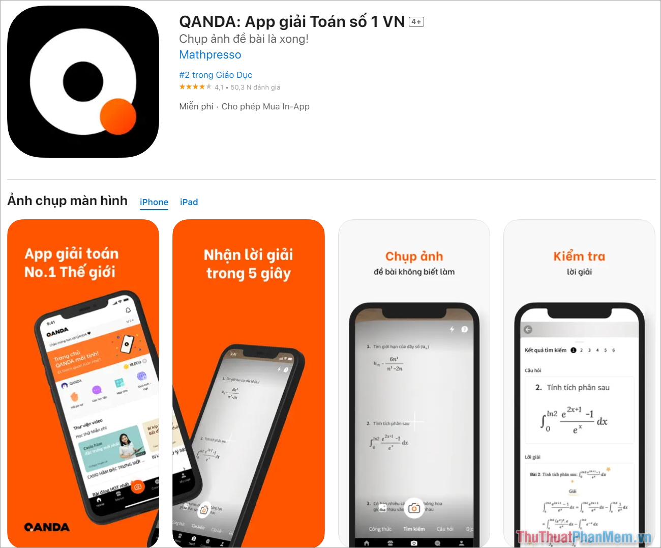 QANDA – Siêu ứng dụng giải toán trên điện thoại