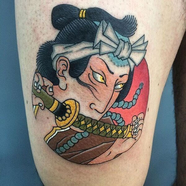 Ảnh tattoo Nhật cổ nhỏ siêu độc đáo
