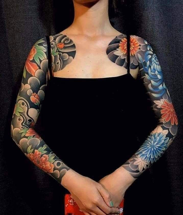 Hình tattoo Nhật cổ cho nữ đẹp
