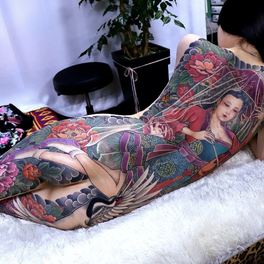 Tattoo Nhật cổ cho nữ cực đẹp