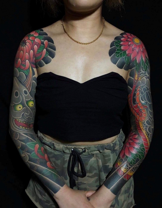 Tattoo Nhật cổ cho nữ đẹp nhất