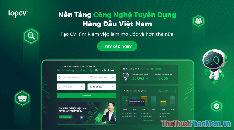 Top CV – App tìm việc làm miễn phí số 1 Việt Nam