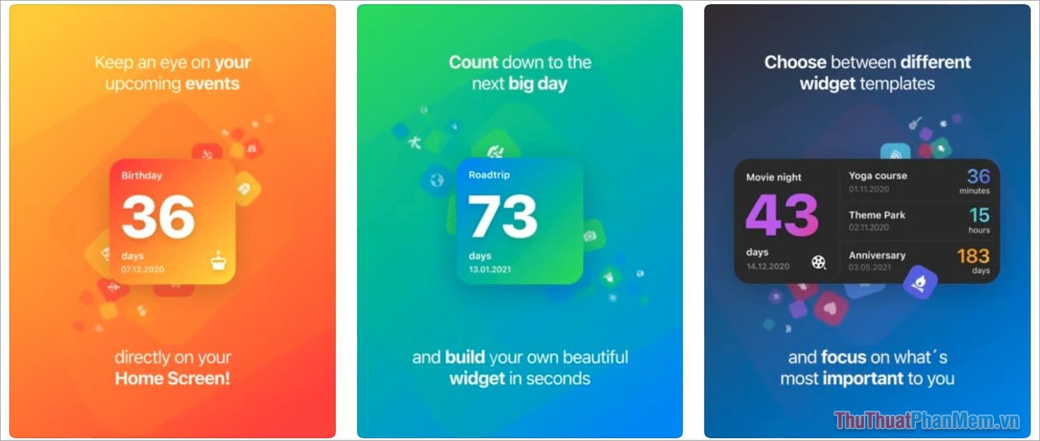Countdown Days App & Widget – App đếm ngược ngày trên Android