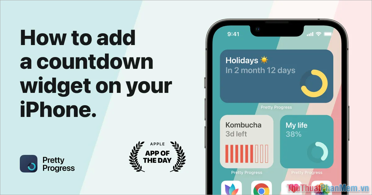 Countdown - Pretty Progress – App thiết kế Widget đếm ngược ngày